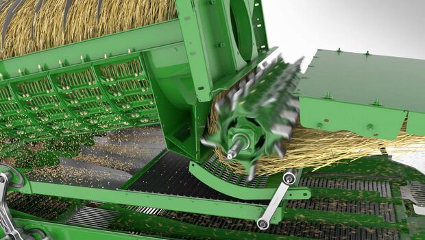 3D Animation John Deere Mähdrescher Weizenverarbeitung 
