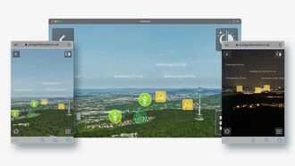 Day and night view der Fernsehturm App Tablet und Smartphone Ansicht