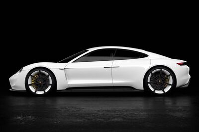 3D Visualisierung Porsche Mission E in weiß