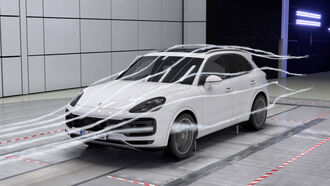 Porsche E3 mit Luftsträngen 3D Visualisierung