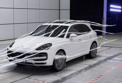 Porsche E3 mit Luftsträngen 3D Visualisierung