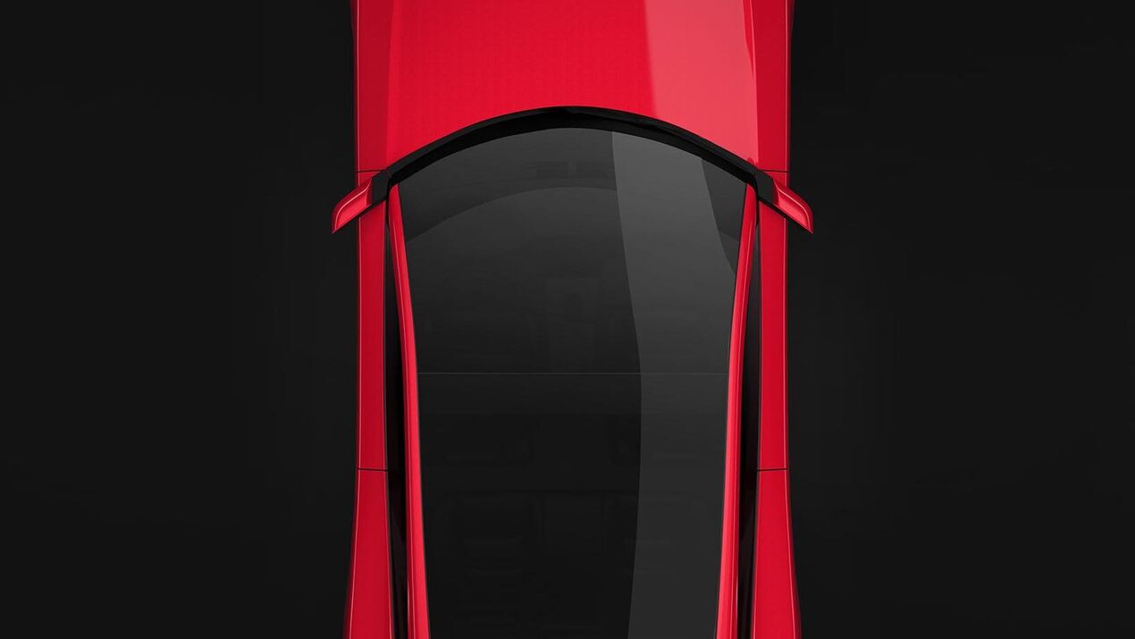 CGI Vector generic car in rot von oben