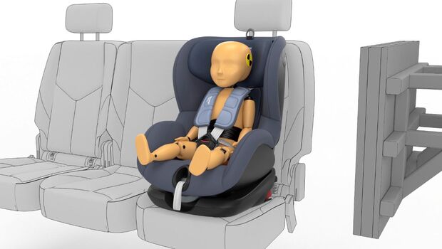 Animation Baby in Babysitz im Auto